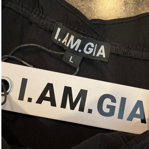 I AM GIA NEW Black Idez Mini Bodycon Dress Corset Style Size Large - Picture 6 of 11